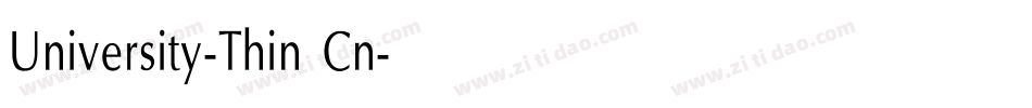 University-Thin Cn字体转换